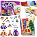 Foil Art Craft Activity for Kids.Foil Foam Stickers Princess Dress-Up Paper Dolls Play Set.2 in 1 Art and Craft for Kids,Creative Travel Toys, Birthday Gifts for Boys & Girls Ages 4 and Up Purple
