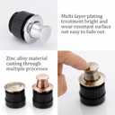 Recessed Drawer Pulls Tatami Handle Invisible Knobs for Furniture and Cabinet (4PCS Blue Bronze with Hole Puncher)