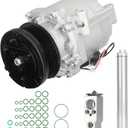 NEW Air Conditioning AC Compressor Component Kit complete For Honda Civic 1.8L Sedan-4 Door 2006-2011 2007 2008 2009 2010, ‎CO 4918AC, KT 4430, Conditioner
