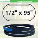 144959 Deck Belt 1/2"x95" - OEM Replacement for Craftsman LT1000/2000, DYT/YT3000/4000 Mowers | Compatible with Ariens, AYP, Poulan (Replaces 532144959,160855,130801)