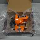 Bench Vise, 360 Swiveling Articulating Vise, Clamp-On Vise for Workbench, Cast Steel Table Clamp Vise, Pipe Vise, Bench Vice for Woodworking, DIY, Drilling, Sawing, Metal Working, Orange