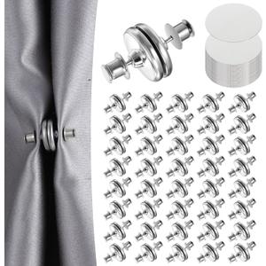 40Pairs Curtain Magnets, Curtain Magnets Closure Magnetic Curtains Clips Prevent Light Leaking, Keep Curtains Closed for Home Bedroom Bathroom Office Draperies
