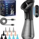 Electric Ear Wax Removal with One-Piece Waste Tank and Smart Display, 3 Targeted Modes, 230ml Detachable Tank, 12 Nozzles -Ear Cleaning Kit IPX7