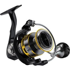 SAN LIKE Spinning Fishing Reel, Saltwater & Freshwater Fishing Reel 40.5 Lbs Max Drag - 7+1 BB Ball Bearing 5.2:1 Gear Ratio