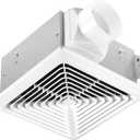Bathroom Exhaust Fan 50 CFM 1.0 Sone, 3-Inch Duct, Quiet,Energy Star Certified, Easy to Install, No Attic Access Needed,Ceiling or Wall Mounted, Classic White Grille