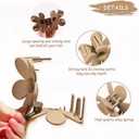 8PCS Flower Hair Clips, Large Claw Clips for Women Thick Thin Hair, Big Cute Matte Flower Hair Claw Clips for Women Girls Gifts 8 Neutral Colors