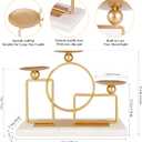 Gold Candle Holders for Pillar Candles with Marble Base 3 Arms Metal Candelabra Candle Holders Gold Home Decoration Elegant Candle Stand for Table Centerpieces,Fireplace,Anniversary
