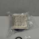 WEBANG 4 Inch Square Shower Floor Drain with Flange,Quadrato Pattern Grate Removable,Food-Grade SUS 304 Stainless Steel,Watermark&CUPC Certified,Brushed Nickel