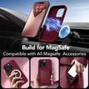 GONEZ Magnetic for iPhone 16 Pro Max Case, [Compatible with MagSafe] Anti-Scratch Microfiber Lining & Screen Protector, Silicone Camera Control, Shockproof Slim Phone Cover 6.9 inch, Maroon