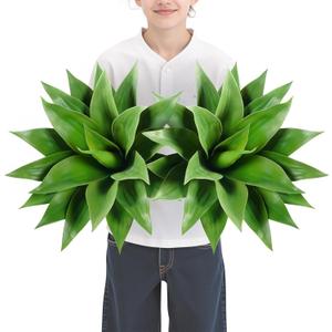 Velener Artificial Agave Plant Set,22 Inch, Faux Aesthetic Plants for Home Decor, Realistic UV Resistant Fake Agave Plants Without Pot, Set of 2