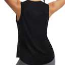 baleaf Workout Tank Tops for Women Cooling Shirts Quick Dry Loose Fit Running Sleeveless Athletic Tops Lightweight Gym Tennis Black L (Black, L)