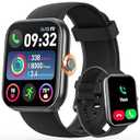 ENOMIR Smart Watch for Women Men (Answer/ Make Calls) Compatible with iPhone/ Android/ Samsung, Alexa Built-in, [1.91" HD Screen] Waterproof Fitness Watch with Heart Rate/ Sleep/ SpO2 Monitor(Black)