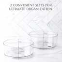 Oizeir Lazy Susan Turntable (2-Pack) - Clear Acrylic, Rotates 360 Degrees, Easily Organize Your Fridge, Cabinet or Counter - Carousel Storage for Food, Spices, Cosmetics