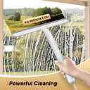 Shower Squeegee for Glass Doors, Mirrors, Tile, Walls, Window & Table Crumb Sweeper All-Purpose Squeegee for Restaurant & Bathroom Cleaner Tool - 9.6" White