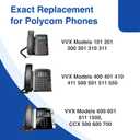 for Polycom Power Adapter for VOIP Phone Polycom VVX Models 101 201 300 301 310 311 400 401 410 411 500 501 511 550 600 601 611 1500,CCX 500 600 700 Power Supply