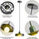 Glass Pendant Light Vintage Hanging Light Fixture Modern Kitchen Island Mid Century Modern Lamp Green