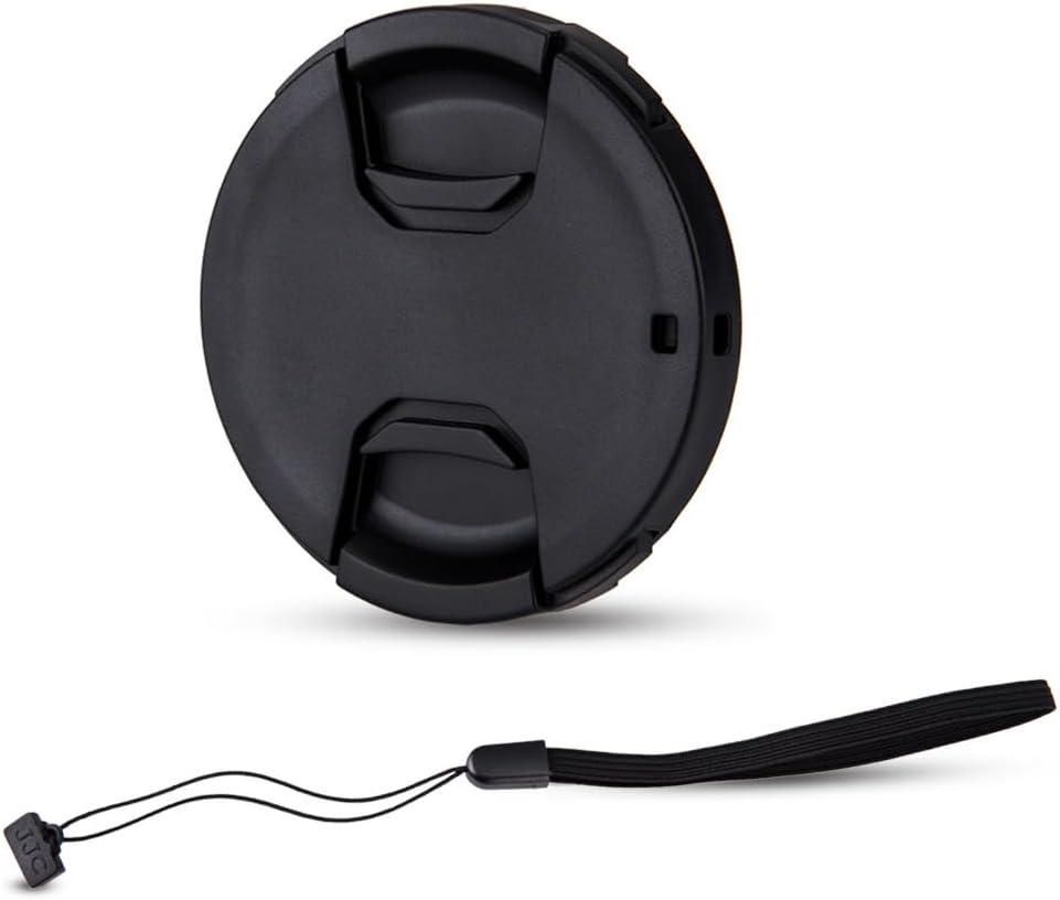 JJC 58mm Front Lens Cap Cover + Elastic Anti-Loss Cap Keeper Leash for Canon EF-S 18-55mm f/3.5-5.6 IS STM, Fujifilm XF 18-55mm f/2.8-4 R LM OIS, XC 16-50mm f3.5-5.6 OIS Lens & More 58mm Thread Lenses