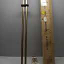 2 Pack Telescoping Curtain Rods,1Inch Diameter Drapery Rods 48-84Inch Length Adjustable Rod with Brackets Window Treatment-Warm Gold