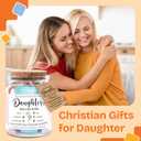 NewEleven Mothers Day Gifts for Daughter - Inspirational, Birthday, Confirmation Gifts For Daughter, Teen Girl, Adult Daughters - Daughters Birthday Gift Ideas From Mom, Dad - Bible Verse Jar