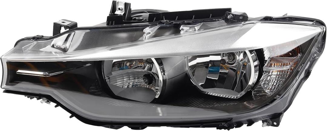 Dasbecan Halogen Headlight Compatible With BMW 320i 328i 335i 328i xDrive & 328d 328d xDrive 2012-2015 Left Driver Side Lens and Housing Trim Headlamp Assembly Replaces# 63117338709 BM2502169 (Left)