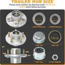 2 Set 3500lb Trailer hub kit 5 Pair 4.5 for 1-1/16 to 1-3/8' Trailer Tapered axle, #84 Spindle Includes l44649 l68149 Bearing kit