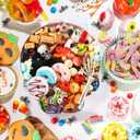 13.7'' Halloween Skull Fillable Charcuterie Tray for Halloween Container Treat Mache Cutout Candy for Halloween Party Favor Cookies Goodie Candy Cupcake Box Party Supplies