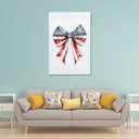 4th of July Wall Art 8x12in, Framed Patriotic Prints Pictures for Bedroom, Vintage Farmhouse Wall Decor Artwork for Living Room Office Home, Made in USA