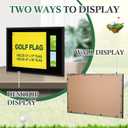 Silipull 17.5''x28.5'' Golf Flag Display Frame, Fathers Day Golf Gifts, Memorabilia Frame for 13''x17'', 14''x18'' Flags, Gifts for Men Golfer Dad Retirement Birthday, Flag Not Included (Black)