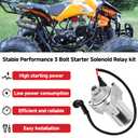 GREHUA 3 Bolt Starter Motor & Solenoid Relay Compatible with Tao tao Coolster 125cc 110cc 50cc Coleman Kazuma Baja Vitacci 4 Wheeler Quad Chinese ATV Parts Sandrail Roketa SSR Lifan Go Kart Pit Bike