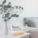 4 x As Stated Below Definition Sign Acrylic Plaque Fun Office Desk Decor,Funny Office Gifts Humorous Gift for Coworker Colleague 4''L x 4"W