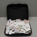 Mexican Train Numbers Dominoes with 4 Wood Trays, Color Double 12 Numerical Domine Set for Adults and Family, Classic 91 Tiles Board Grame with Waterproof Case