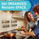 4 x Ultimate Hostess Spice Rack Wall Mounted 4 Tier Space-Saving Kitchen Spice Organizer for Seasonings Screw or Adhesive Hanging Wall Mount Hanging Spice Rack for Wall, Cabinet, Pantry Door