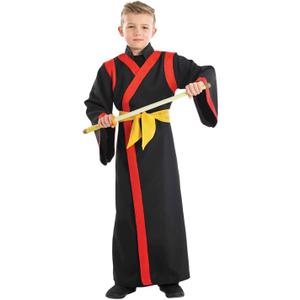 Fun Shack Boys Samurai Costume - Kids Japanese Warrior Halloween Costume (Large)