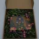 5.9FT Artificial Christmas Garland String Lights with 162 Snowy Red Berries 55 Green Leaves 20 LED Lights Battery Operated for Xmas Mantle Indoor Outdoor Holiday Christmas Thanksgiving Decoration