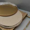 danpinera Round Side Table with Fabric Storage Basket, Metal Side Small Bedside Table Nightstand with Removable Tray Top for Living Room, Bedroom, Nursery, Bathroom, Gold