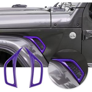 Voodonala for Jeep JL Side Air Conditioning Vent Outlet Decoration Trim for 2018-2026+ Jeep Wrangler JL JLU Gladiator JT Trunk 4xe, ABS Purple