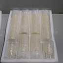 Shihanee Set of 8 Ivory Pillar Candles and Glass Cylinder Vases 4 Sizes Clear Cylinder Holders for Pillar Candles Home Table Centerpieces Decoration