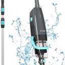 Cordless Handheld Pool Vacuum, Rechargeable Pool Cleaner with 16 Gal/Min Powerful Suction for Above Ground Pools, Spas, Hot Tubs, 60 Mins Runtime, Perfect for Cleaning Debris Underwater, Black