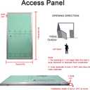 Large Drywall Access Panel, 27.5x43.3in Paintable Plasterboard Access Hatch | Flush Mount Aluminum Inspection Hatch Plumbing Hidden Door for Office Basement and Commercial