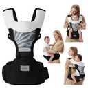Baby Carrier Newborn to Toddler with Hip Seat, Multifunction Baby Hip, 4-in-1 Ergonomic Infant Carrier (Ergonomic M Position) Adjustable & Removable Baby Holder Carrier for 0-36 Months (Black) (color-2)