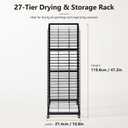 Art Drying Rack 27 Removable Shelves,Mobile with Locking Wheels,
