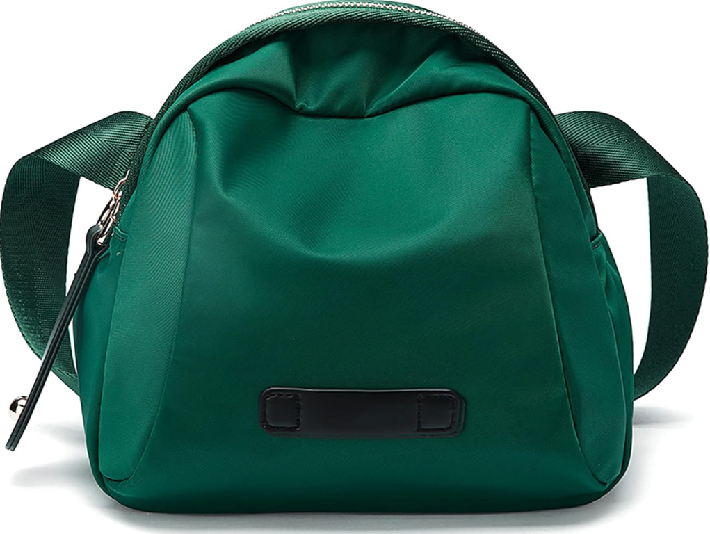 Sminra Crossbody Bag for Women Nylon Small Shoulder Bag Trendy Phone Travel Purse Handbags with Wide Adjustable Strap (Forest-Green)
