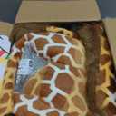 BRINJOY Giant Stuffed Giraffe Animal Set, 47 Inch Large Giraffe Plush Toy for Kids with Bird & Basket & Leaves & Card, Toddler Lifelike Standing Toys Stuffed Animal for Girls Boys