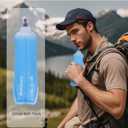 Blue Quartz 15L Hiking Backpack with Soft Flask, Ultralight Hiking Daypack with Chest Pockets for Phone Sternum Straps, Lightweight Foldable Packable Back Pack for Women Men(patent pending) (Black)