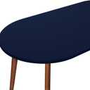 Fitted Oval Tablecloth 48 x 68 Inch Elastic Table Cloth, Stretch Spandex Table Cover Navy Washable Polyester Top Cap Cover for Dining Picnic Camping Indoor and Outdoor
