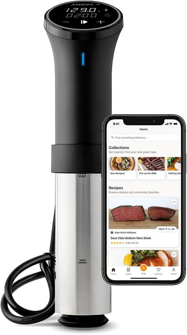 Anova Culinary Sous Vide Precision Cooker 3.0 (WiFi), 1100 Watts, Stainless Steel