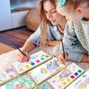 Paint with Water Coloring Books for Kids - 2 Pack, Pocket Mess Free Watercolor Painting Kit, Water Color Paint Set Arts and Crafts Gift for Girls Ages 4 5 6 7 8+, Travel Activity Toy