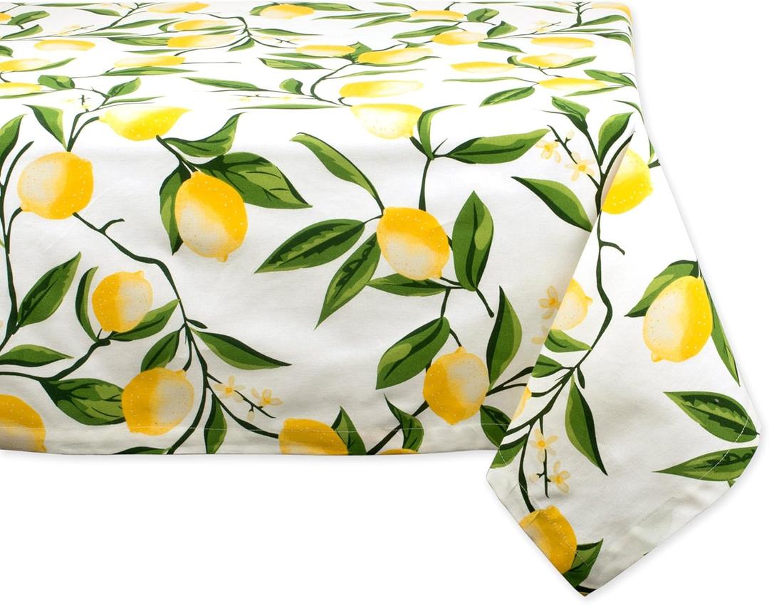 DII Lemon Bliss Tabletop Collection, Tablecloth, 60x84