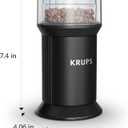 KRUPS Electric Blade Coffee Grinder 1.6 Oz, Adjustable Coarse to Fine for the Perfect Espresso, Grind Coffee Beans, Spices & Herbs, Removable Dishwasher Safe Bowl, Black