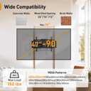 Perlegear Full Motion TV Wall Mount with Power Strip for 47–90 Inch TVs